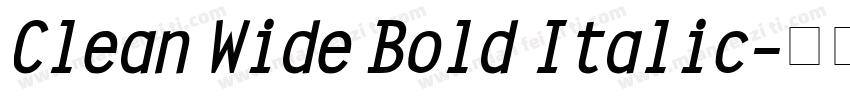 Clean Wide Bold Italic字体转换